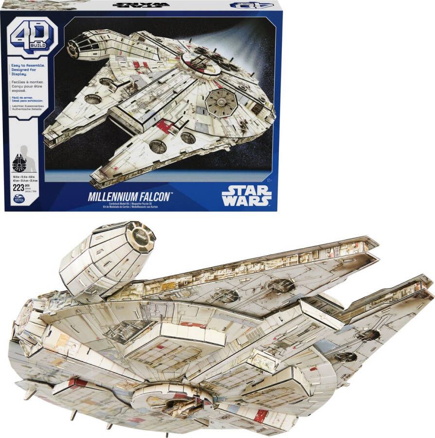 4D Build Star Wars Millennium Falcon 3D Puzzel 223 stuks kartonnen bouwpakket