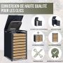 4gardenz Containerombouw Modulair Kliko Ombouw Berging Hoogwaardig Materiaal Weerbestendig Antraciet - Thumbnail 2