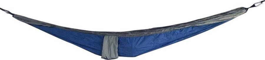 4gardenz Nylon Hangmat Blauw 270x150 Cm Met Ophangset Max. 200 Kg