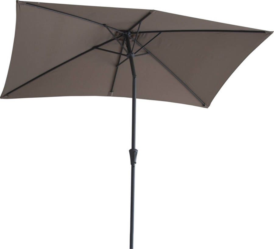 4gardenz Parasol Rechthoek 150x250cm Kantelbaar Balkonparasol Taupe