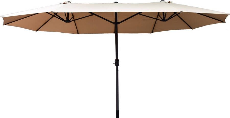 4goodz 4gardenz Xl Duo Parasol 460x270x245 Cm Taupe