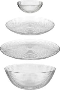 4Goodz 6 persoons Servies Rond van Glas 19-delig servies