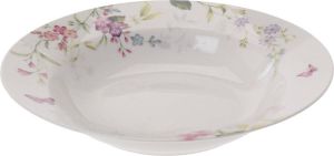 4Goodz Spring set 6 stuks Porseleinen Diepe borden 23 cm met Bloemen