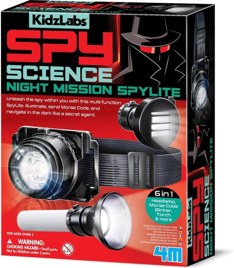 4M Experimenteerset KidzLabs Spionage Nachtlamp & morse 5+