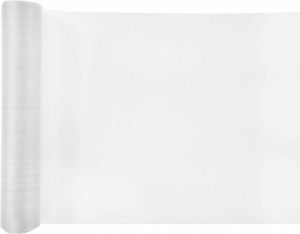 4thePerfectParty 4X glanzend witte organza rol van 5 meter x 28 cm tafelloper stoffen organza wit stoelstrik DIY naaien