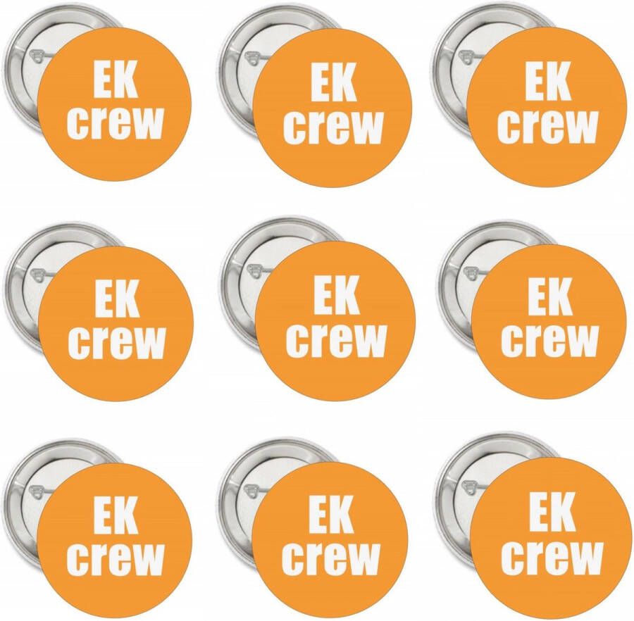 4thePerfectParty 9X EK voetbal button CREW voetbal button EK crew oranje sport Nederlands elftal