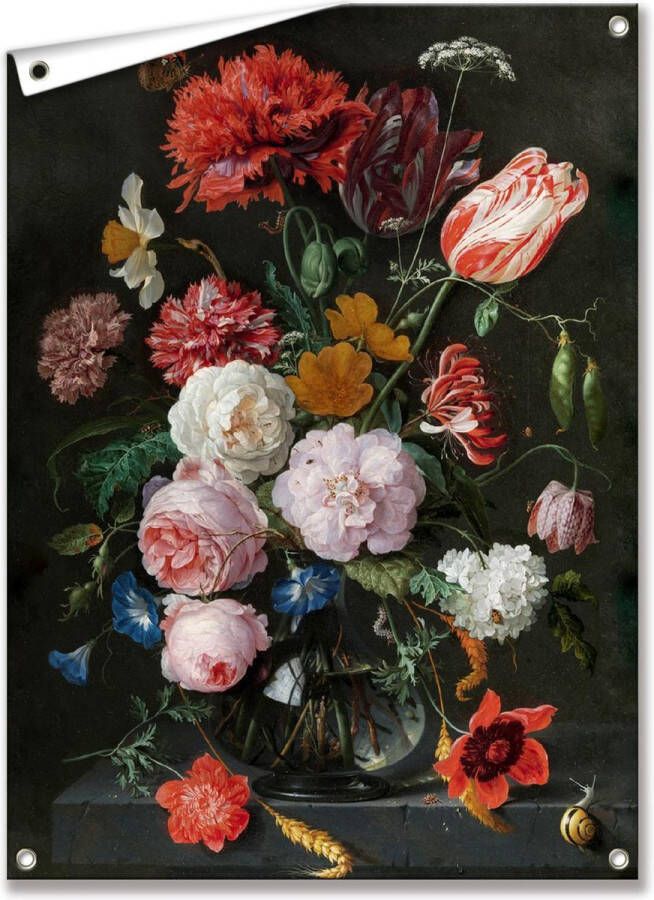 53 Graden Noord Tuinposter Tuindoek Stilleven met bloemen Jan Davidsz. de Heem 50x70 cm