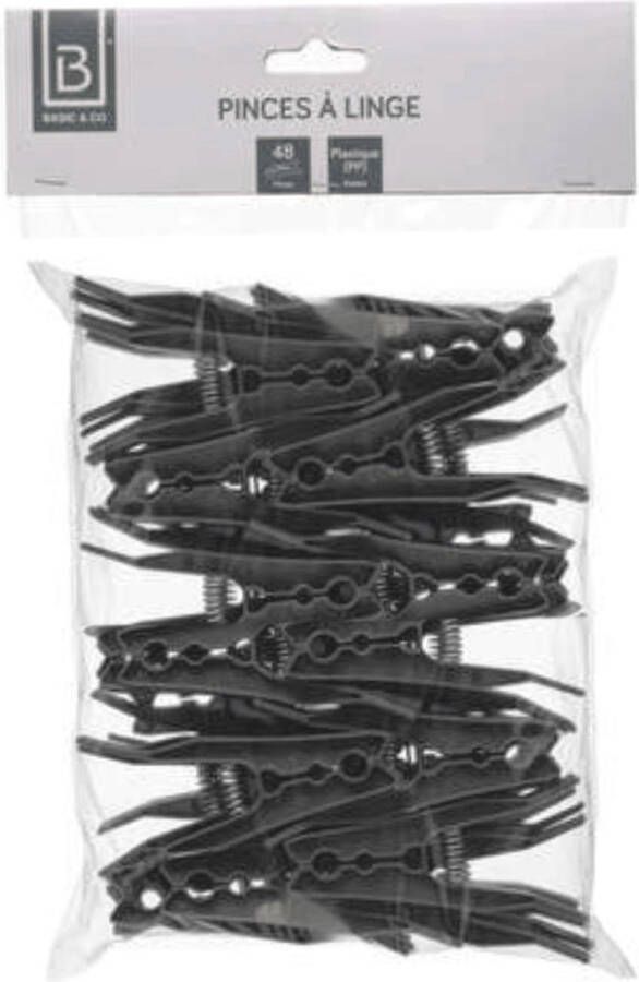 5five 144x Stuks wasknijpers antraciet 8 5 cm van kunststof