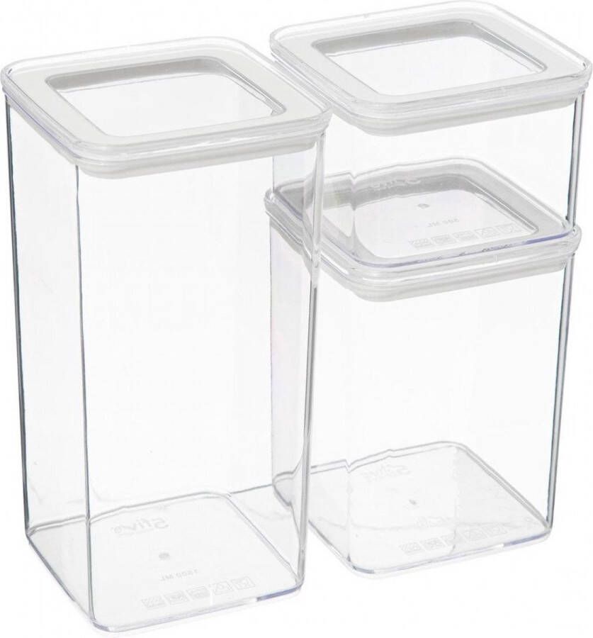 5five 3-Pack Plastic Dozen Transparant