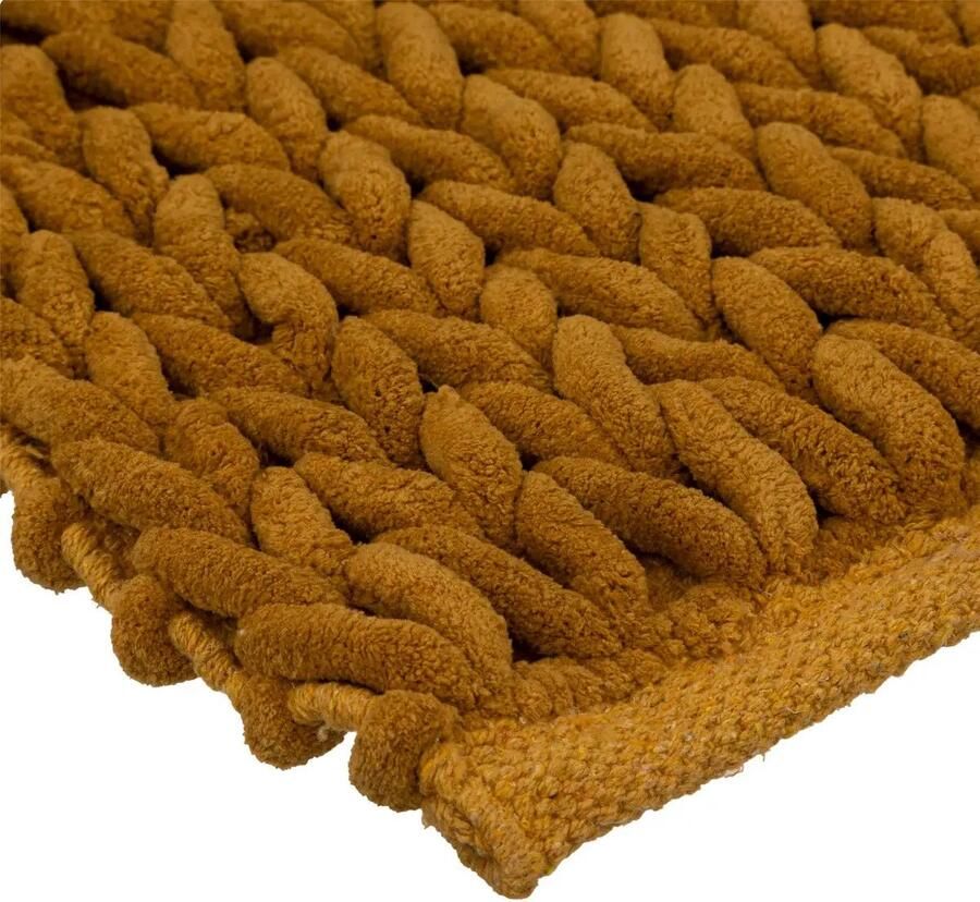 5Five Comfort XXL Badmat Extra zacht en Extra dik 50 x 120 cm Mosterd