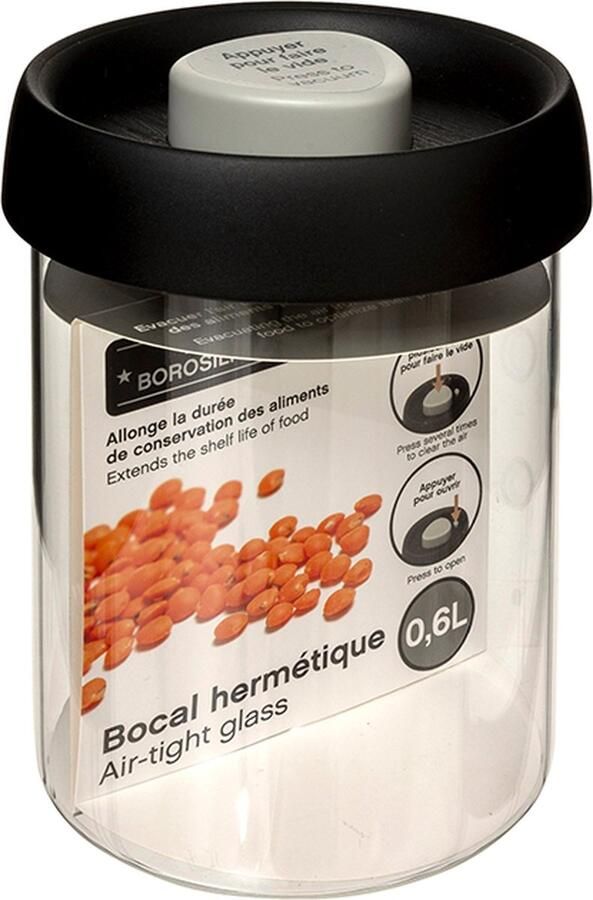 5five Voorraadpot met vacuümpomp 600 ml