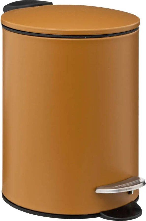 5Five Afvalemmer Stijlvol & Compact Softclose 3L Cognac