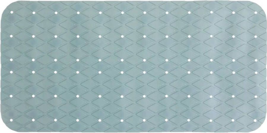 5five Douche bad anti-slip mat badkamer pvc ijsblauw 70 x 35 cm met zuignappen