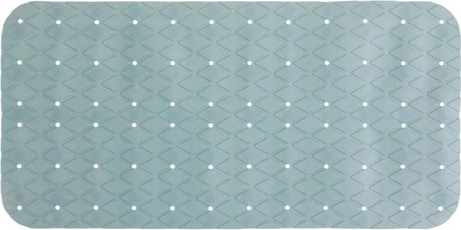 5five Douche bad anti-slip mat badkamer pvc ijsblauw 70 x 35 cm met zuignappen