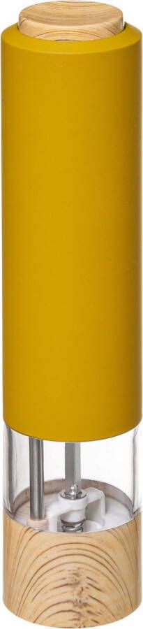 5five Elektrische pepermolen kunststof oranje 22 cm inclusief 4x AA batterijen Pepermaler Kruiden en specerijen vermalers