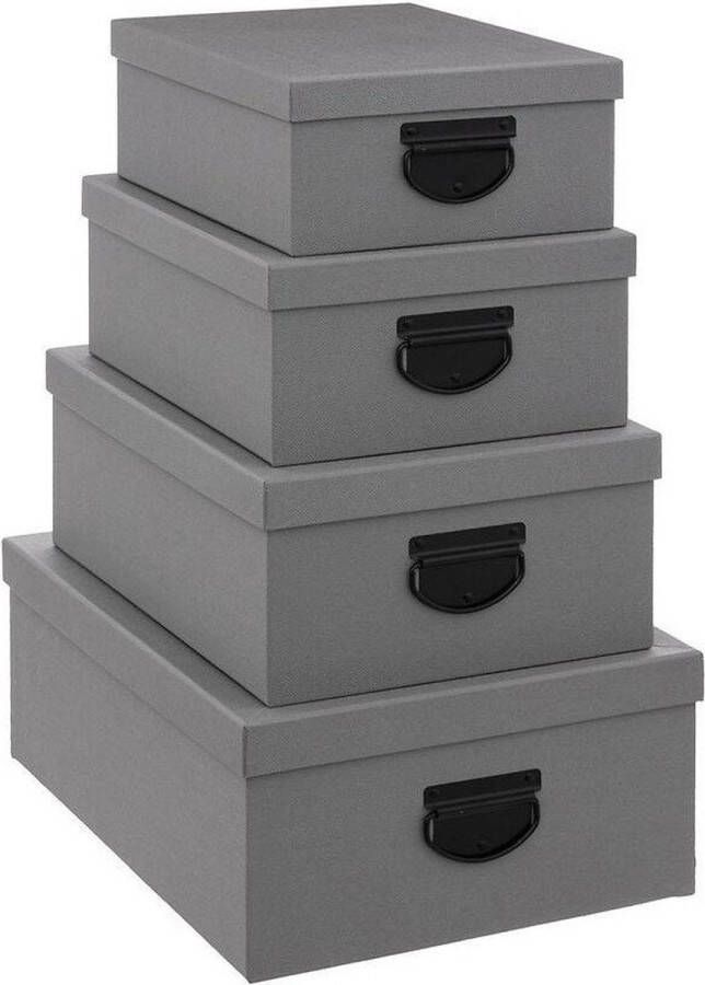 5five Five Kartonnen opbergdozen set 4 stuks 181314B Decoratief