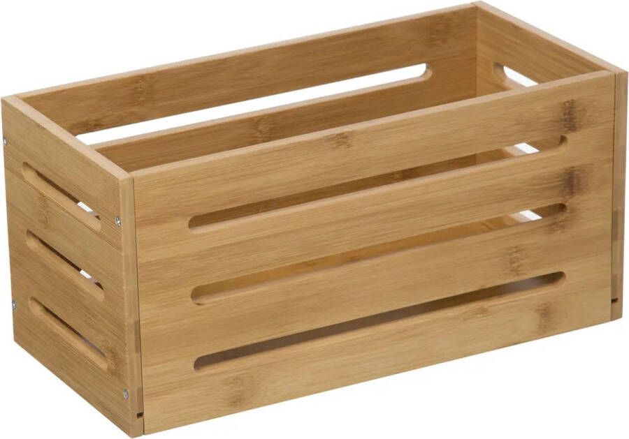 5five Fruitkisten opslagbox open structuur lichtbruin hout L31 x B15 x H15 cm Decoratie huis en tuin Kisten kistjes