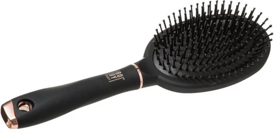 5five Haarborstel ovaal zwart rose 25 cm van rubber kunststof Persoonlijke verzorging artikelen