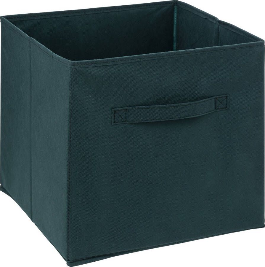 5Five Kastmandjes opberg mandjes emerald groen 4x stuks van 29 Liter Rekje is 68 x 68 cm Opbergmanden