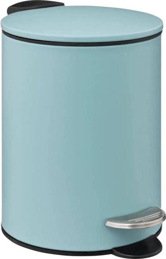 5five kleine pedaalemmer metaal ijsblauw 3L 16 x 25 cm Badkamer toilet