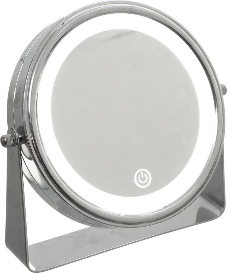 5five Make-up spiegel scheerspiegel met LED verlichting op standaard 20 cm Badkamer spiegels met licht