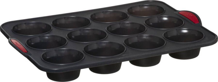 5Five Muffins en cupcakes bakken bakvorm bakblik 33 x 24 cm voor 12x stuks Siliconen Muffinvormen cupcakevorme