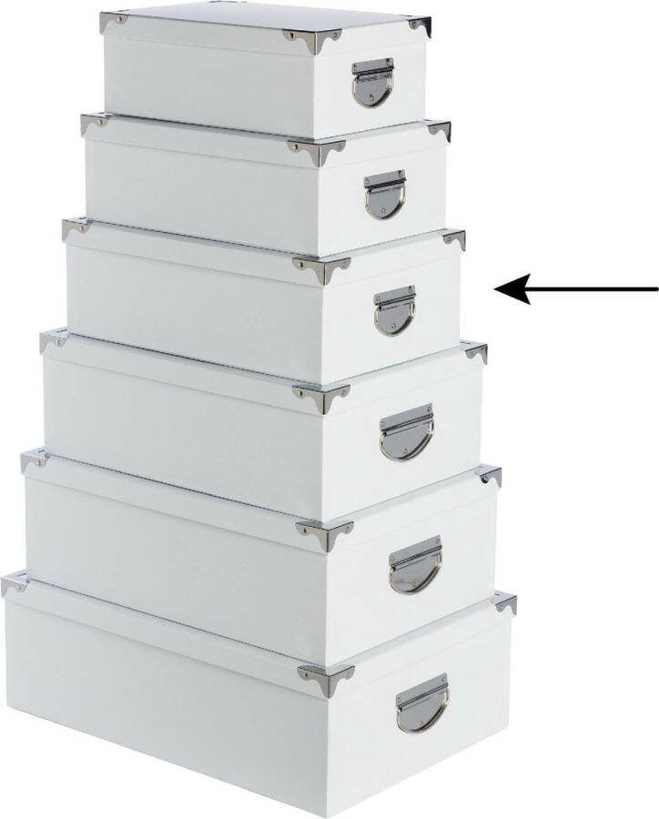 5five Opbergdoos box 5x wit L36 x B24.5 x H12.5 cm Stevig karton Whitebox