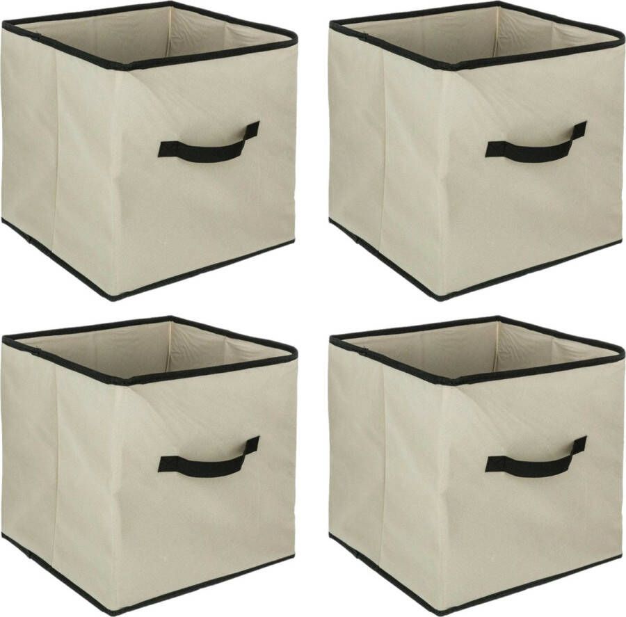 5Five Opbergmand 4x 29 liter beige 31 x 31 x 31 cm Opbergmanden