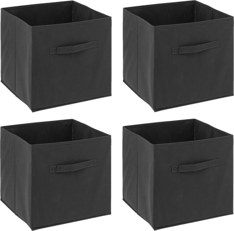5five Opbergmand 6x 29 liter donkergrijs 31 x 31 x 31 cm