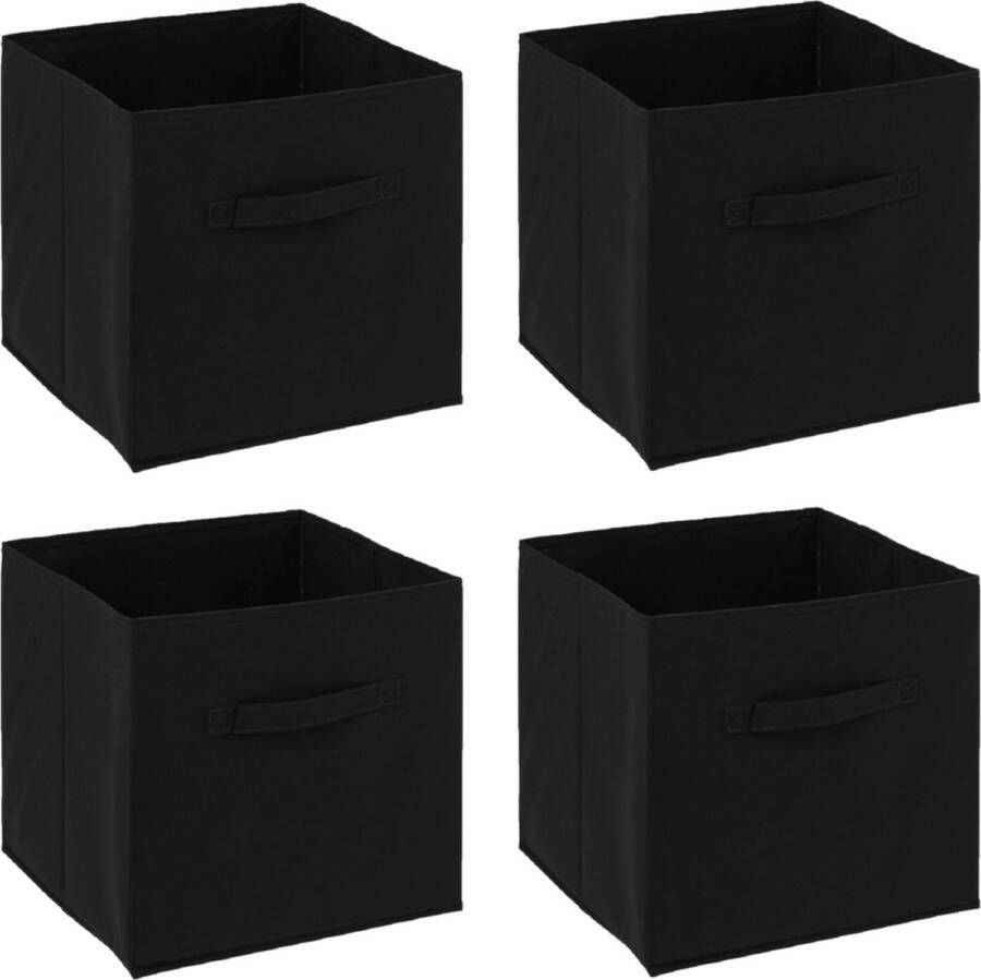 5five Opbergmand 6x 29 liter zwart 31 x 31 x 31 cm