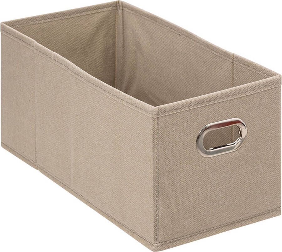 5five Opbergmand linnen beige 15 x 31 x 15 cm (S) Opvouwbaar