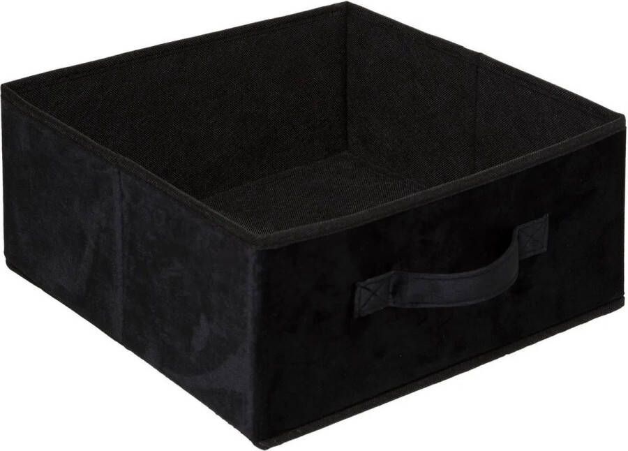 5five Opbergmand kastmand 14 liter zwart polyester 31 x 31 x 15 cm Opbergboxen Vakkenkast manden