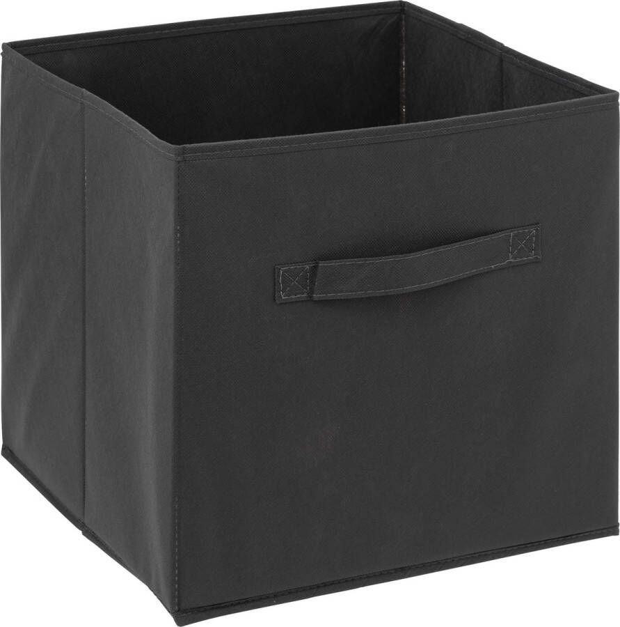 5five Opbergmand kastmandje Donkergrijs 31 x 31 x 31 cm 29 liter Vakkenkast manden Stof met versterkte bodem Opvouwbaar