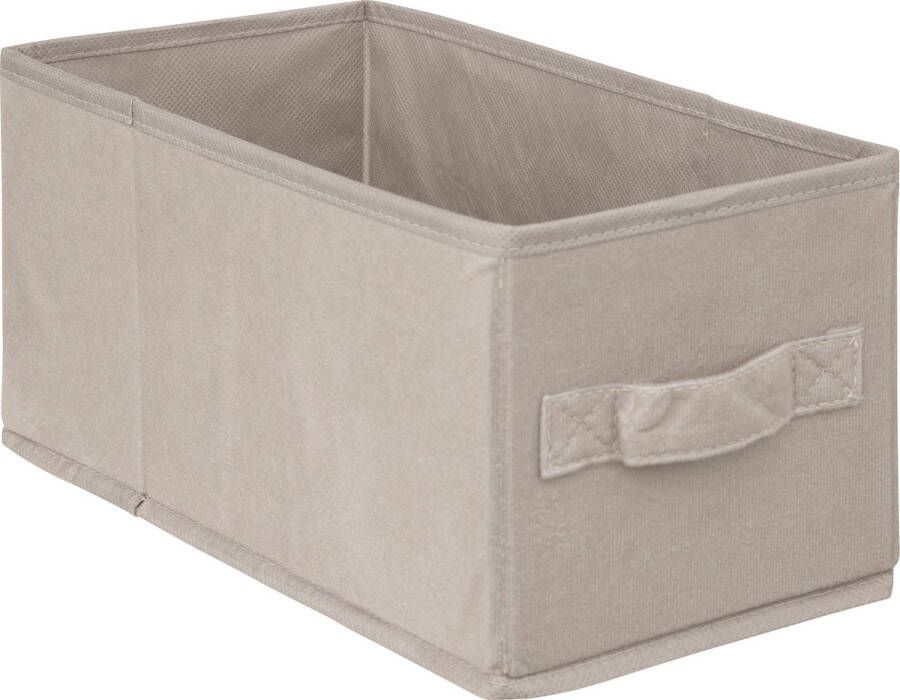 5Five Opbergmand kastmand vakkenkast 7 liter beige 15 x 31 x 15 cm Opbergmanden