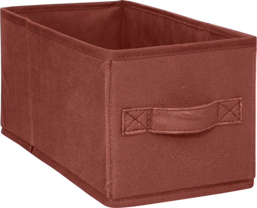 5Five Opbergmand kastmand vakkenkast 7 liter bordeaux rood 15 x 31 x 15 cm Opbergmanden