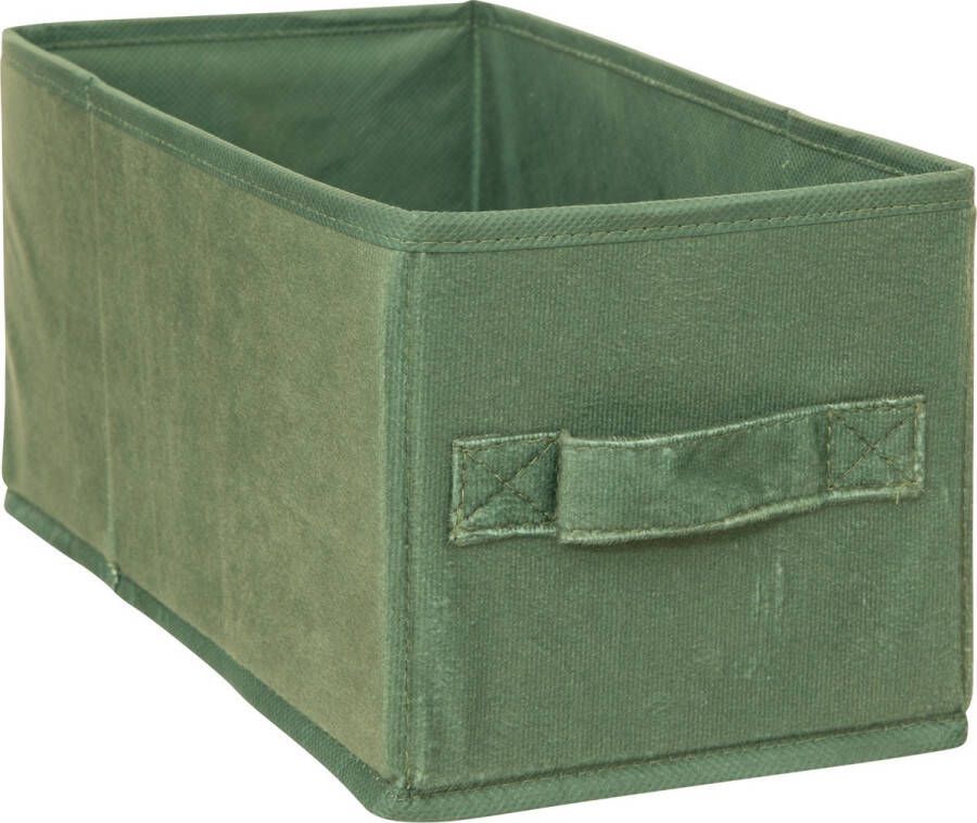 5Five Opbergmand kastmand vakkenkast 7 liter groen 15 x 31 x 15 cm Opbergmanden