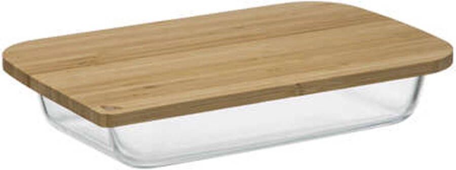 5five Ovenschaal met deksel borosilicaat glas rechthoek 1.6 Liter 29 x 19 x 5 cm