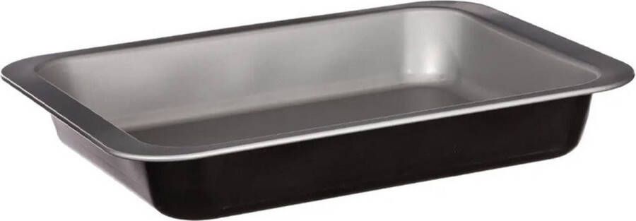 5Five Ovenschaal of bakvorm diepe bakplaat Backery Pro metaal anti-aanbak laag zwart 28 x 22 cm Ovenschalen
