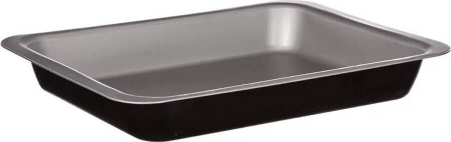 5Five Ovenschaal of bakvorm diepe bakplaat Backery Pro metaal anti-aanbak laag zwart 36 x 27 cm Ovenschalen