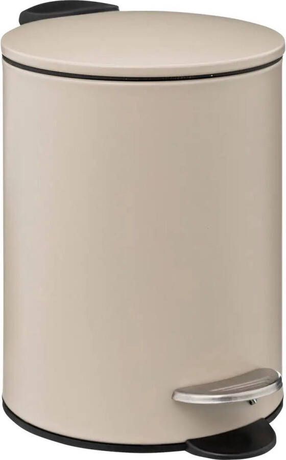 5Five Pedaalemmer 3 liter Naturel Vuilnisbak – Afvalbak – Softclose – Stijlvol & Compact voor in de Badkamer Toilet Kantoor Slaapkamer