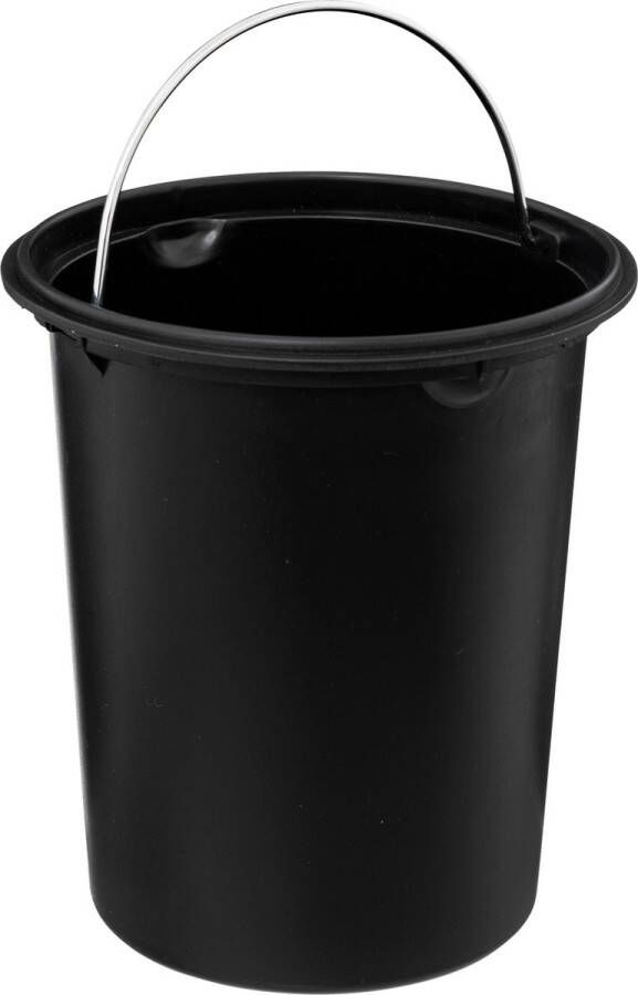5Five Pedaalemmer 3 liter Zwart kohl Vuilnisbak – Afvalbak – Softclose – Stijlvol & Compact voor in de Badkamer Toilet Kantoor Slaapkamer