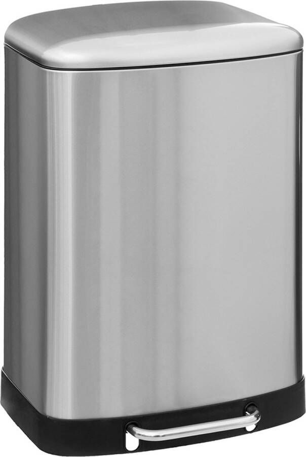 5five Pedaalemmer 50 liter Zilver