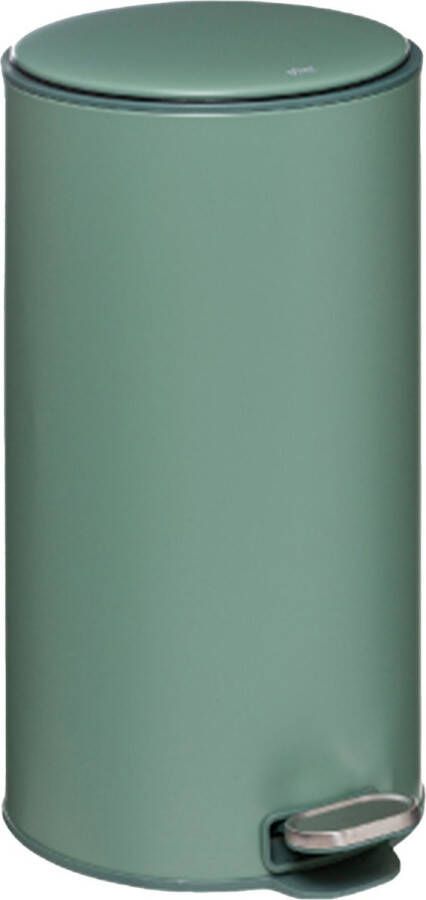 5Five Prullenbak pedaalemmer groen metaal 30 liter 39 x 33 x 62 cm keuken Pedaalemmers