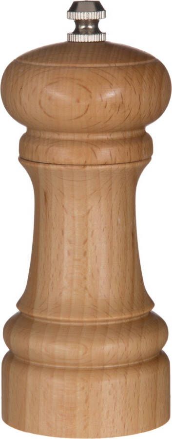 5five Pepermolen zoutmolen hout beige 14 cm Pepermaler zoutmaler Kruiden en specerijen vermalers