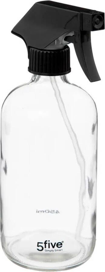 5five Plantenspuit met een inhoud van 450 ml glas transparant verstuiver kop 21 cm