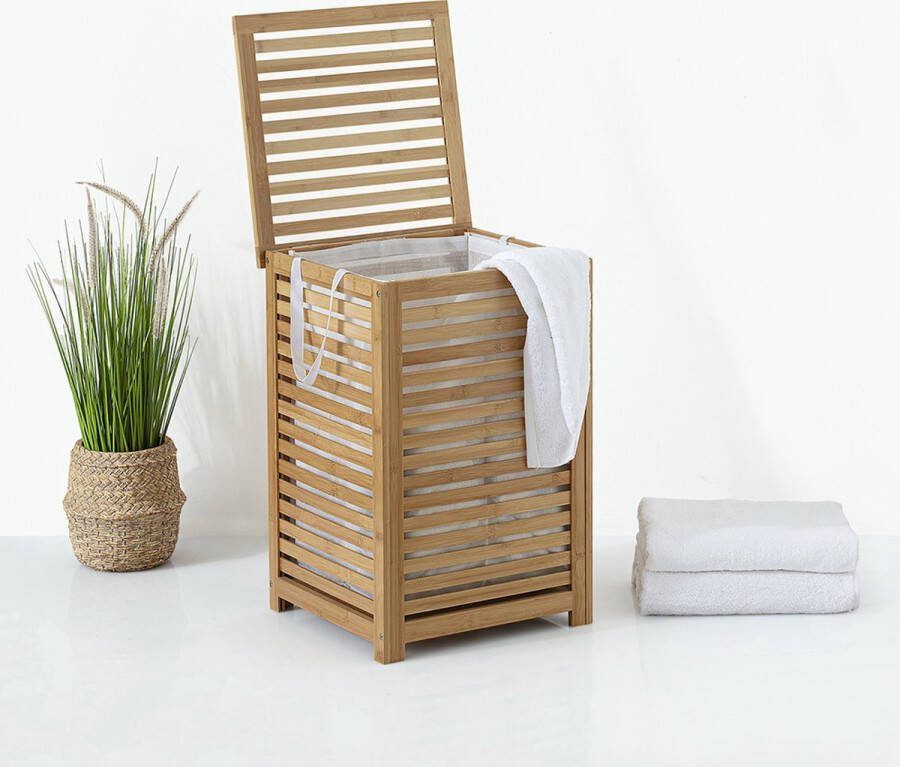 5five Sicela Wasmand 65L Bamboe 40 x 40 x 58 CM