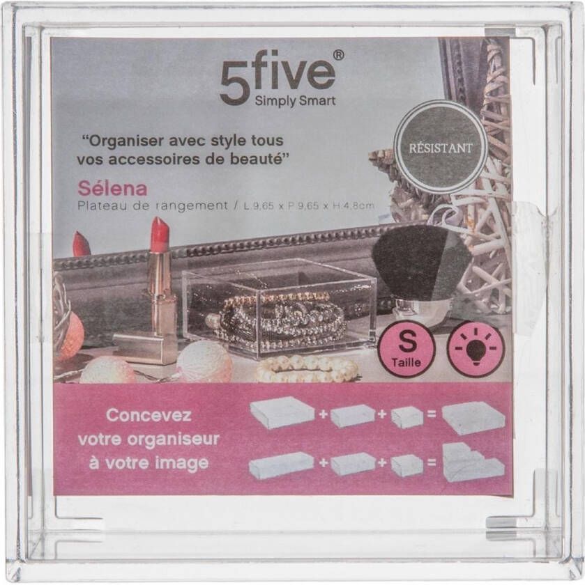 Five Sieraden make-up houder box 9 5 x 5 cm van kunststof Nagellak box Sieraden box Make-up box Organizer Make-up dozen