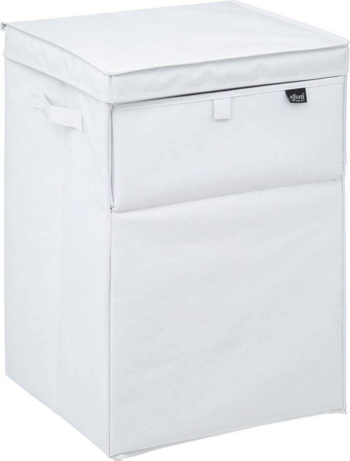 5Five Stapelbare wasmand 65L Wit