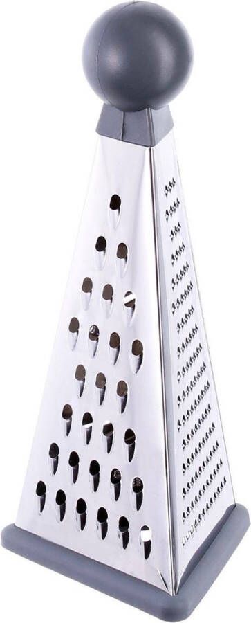 5Five tafelrasp 3-zijdig grijs RVS 10 x 23 cm keuken hand rasp keukenhulpje Raspen