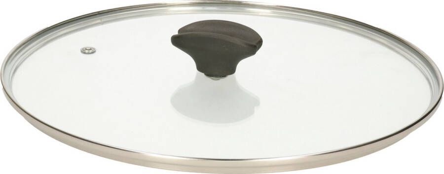 5Five universele pannendeksel voor pannen van 28 cm glas stoomgaatje D29 x H6 cm Pannendeksels